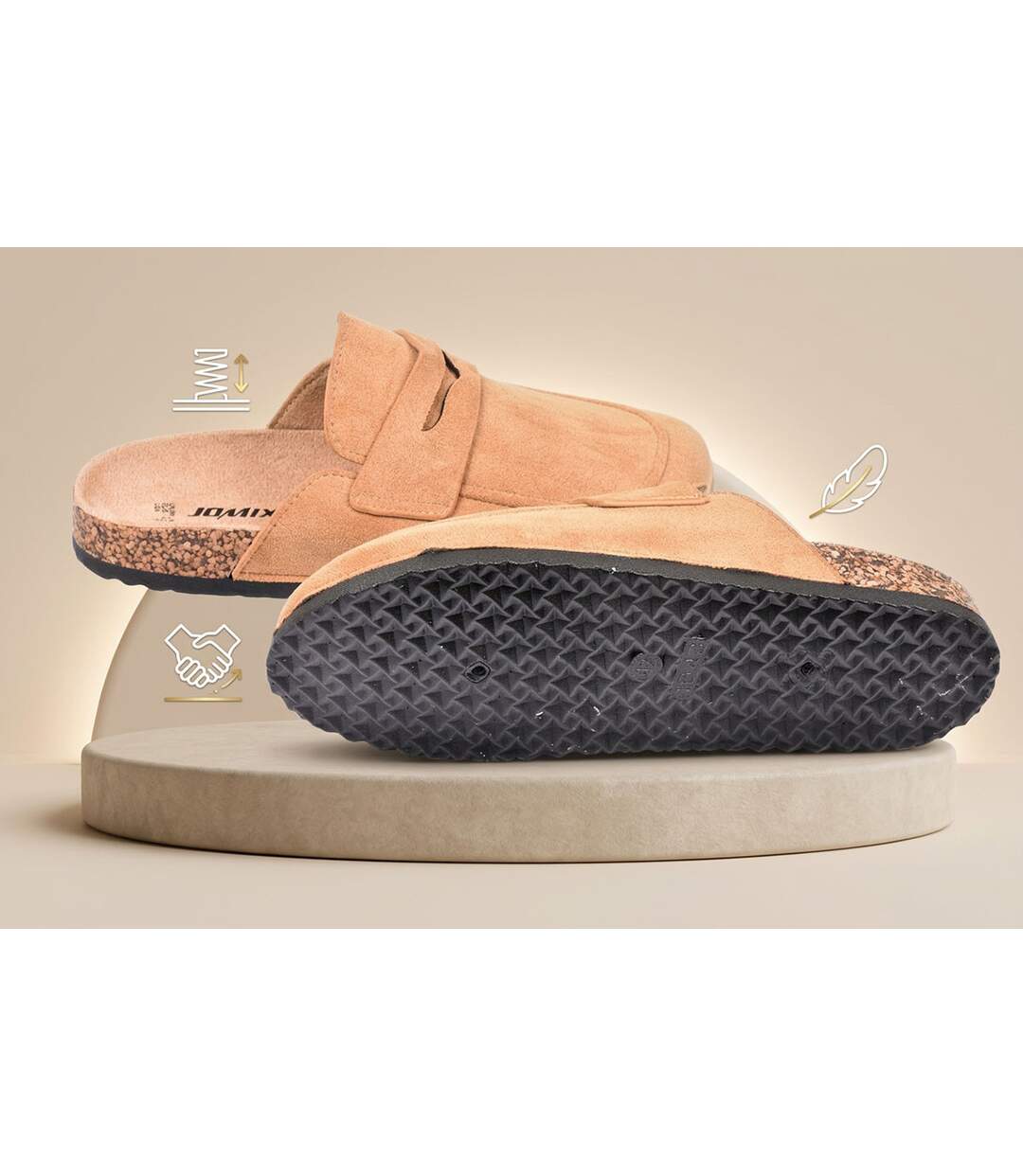 OZABI Sabots Homme Mule Fermée Confort Nubuck-5