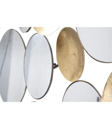 Décoration Murale en Métal Miroirs 118cm Or