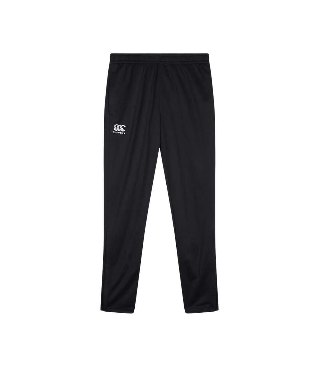 Womens/ladies Stretch Tapered Jogging Bottoms Black Canterbury-2
