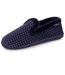 Isotoner Chaussons Charentaises femme soutien voûte plantaire, mémoire de forme, chaud et tendance à pois-1