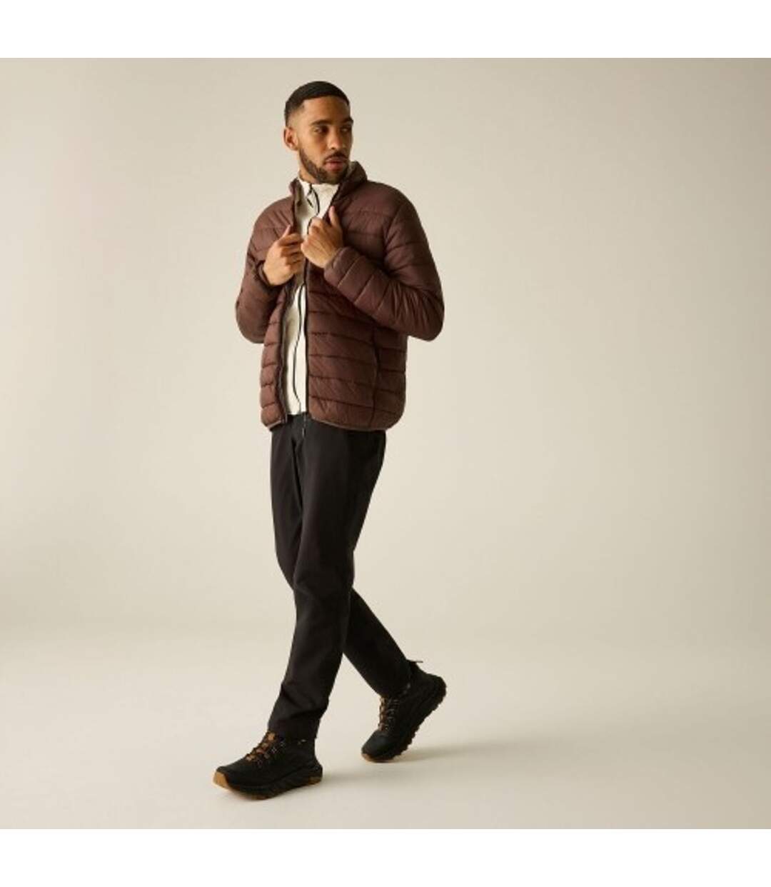 Doudoune Matelassée Marizion Homme Marron Foncé Beige Pâle Regatta-1