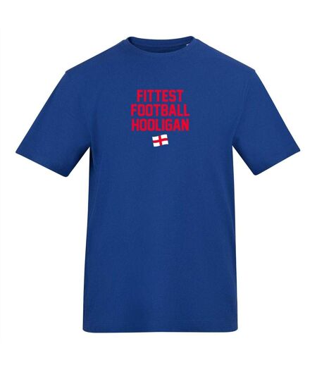 Mens Fittest Football Hooligan T-shirt Blue AWD