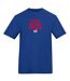 Mens Fittest Football Hooligan T-shirt Blue AWD-1