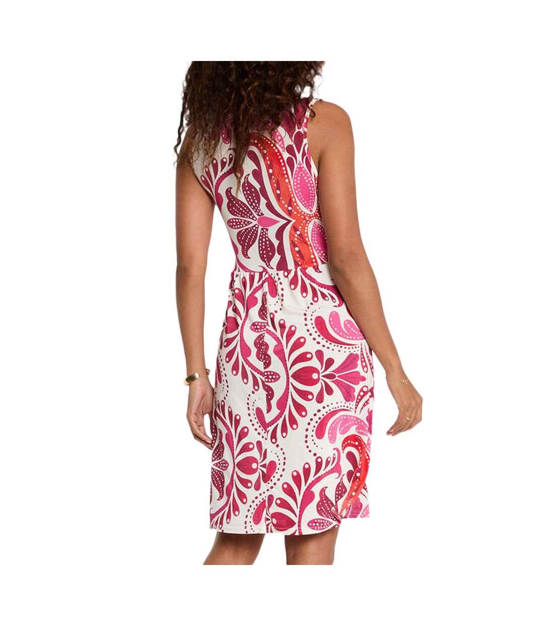 Robe rose à fleurs morgan rannie-2