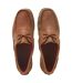 Mens Leather Boat Shoes Dark Tan Chatham-3