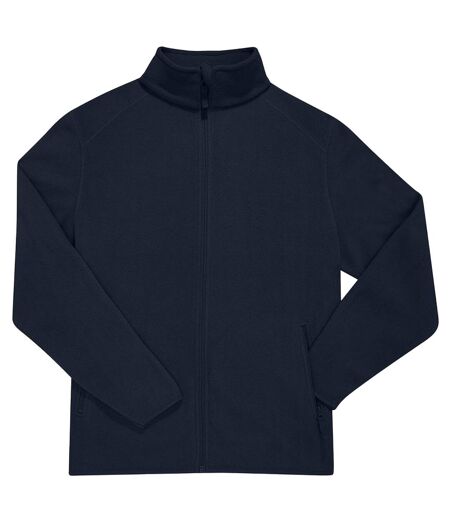 Unisex adult reset polar fleece jacket navy B&C