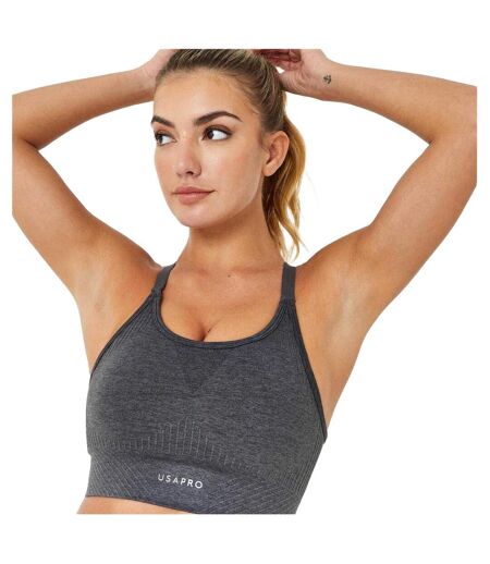 Brassière De Sport Motif/style Ajustable Femme Gris Foncé USA