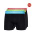 Pack Of 3  Mens Astral Bright Boxer Shorts  Black Crosshatch-1