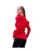 Womens/ladies Belted Puff Sleeve Wrap Top Red AX Paris-2