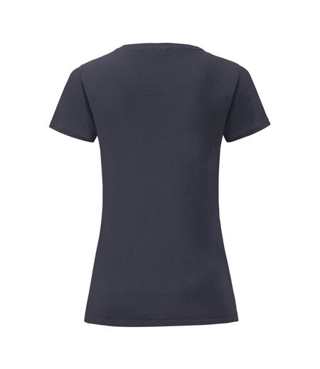 Fruit Of The Loom - T-shirt manches courtes ICONIC - Femme (Bleu marine foncé) - UTPC3400