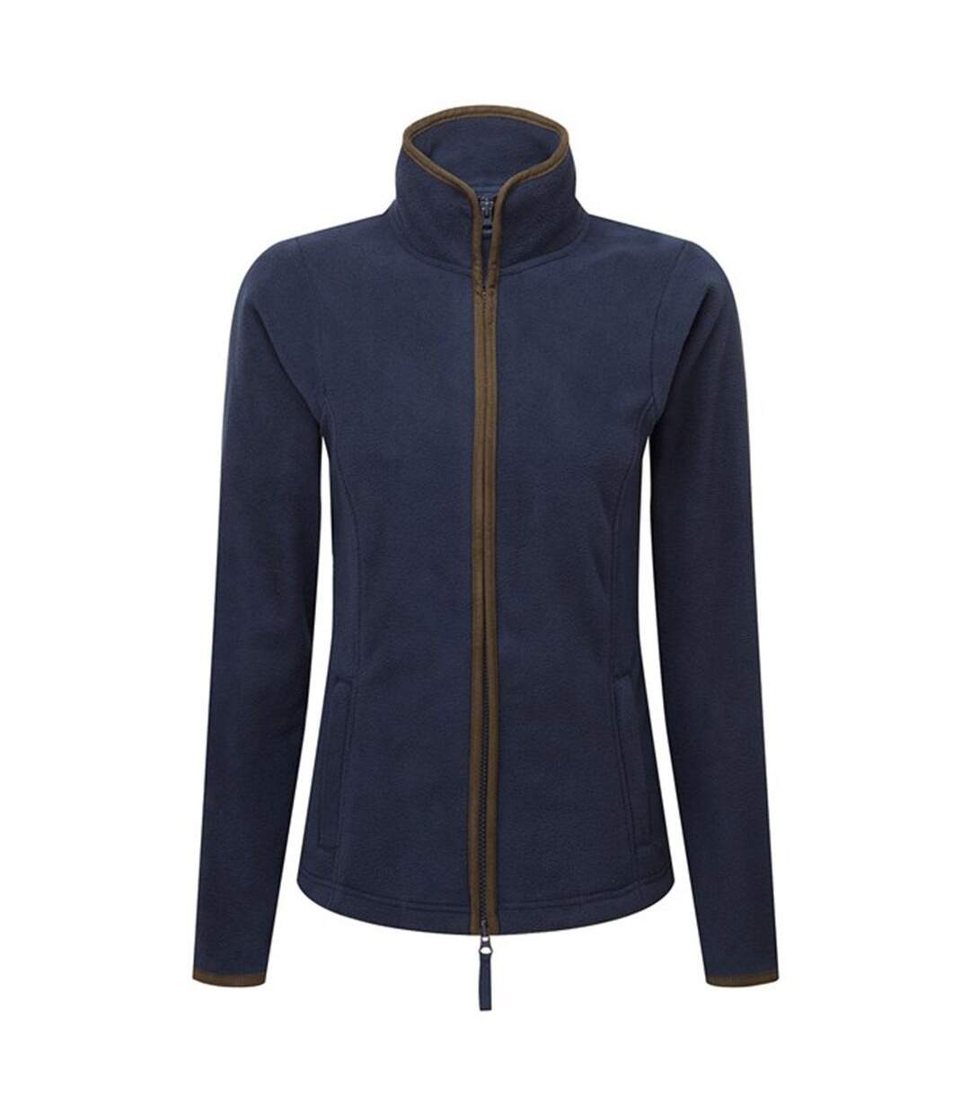 Veste polaire artisan femme bleu marine / marron Premier-1