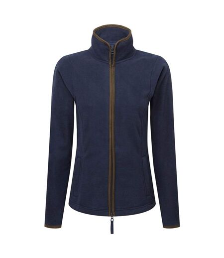 Veste polaire artisan femme bleu marine / marron Premier