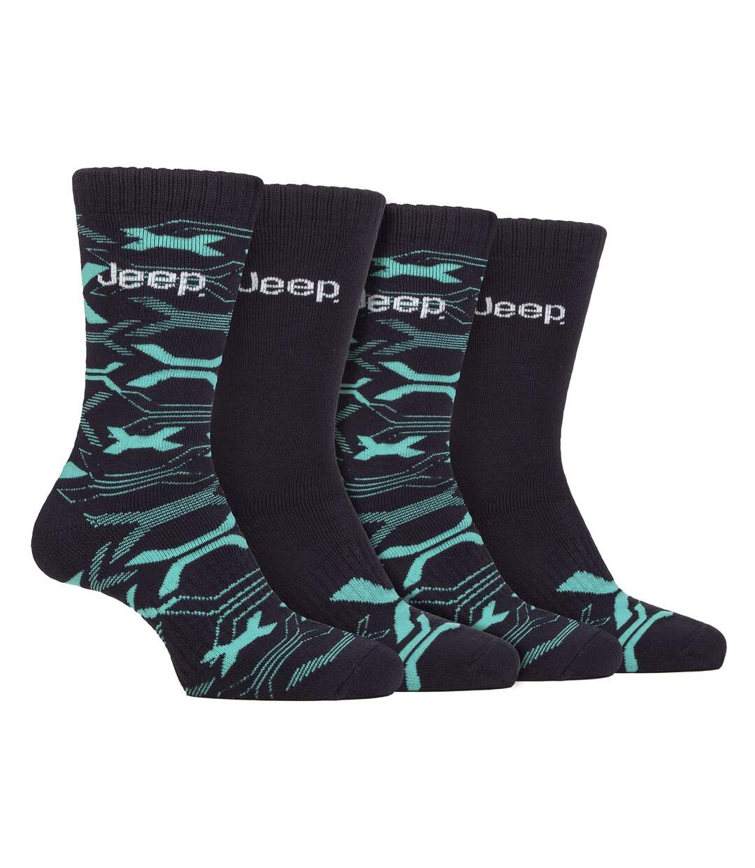 Jeep - Chaussettes de bottes épaisses en bambou pour hommes 4 paires-1
