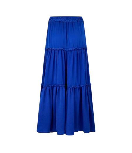 Jupe Longue Motif/style Uni Femme Bleu Biba