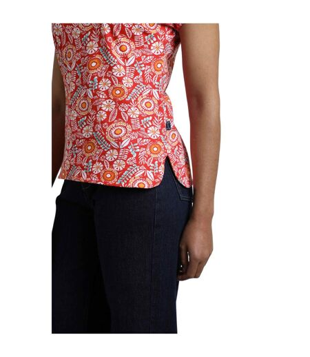 Womens/ladies paw paw printed t-shirt tango red Weird Fish