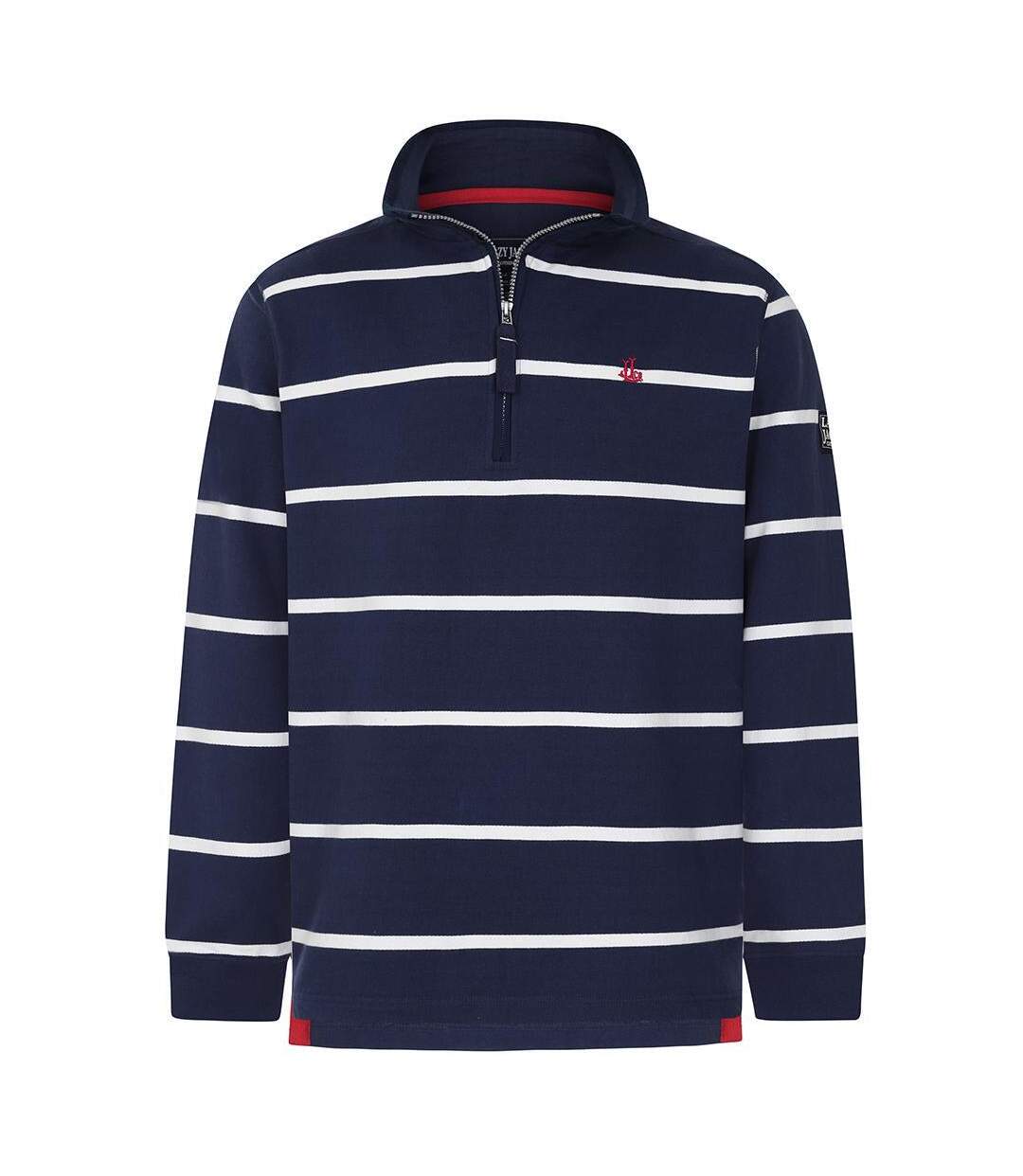 Sweat Motif/style Rayé Homme Bleu Mer Lazy Jacks-1