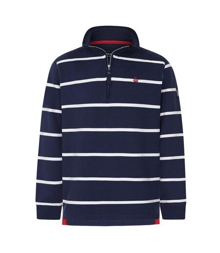Sweat Motif/style Rayé Homme Bleu Mer Lazy Jacks