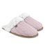 Ladies Cable Knit Faux Fur Thermal Winter Slippers-1