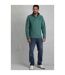 Mens newark grid eco friendly quarter zip fleece top leaf green Weird Fish-3