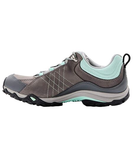 Womens/ladies Leather Waterproof Hiking Shoes Charcoal Beach Oboz