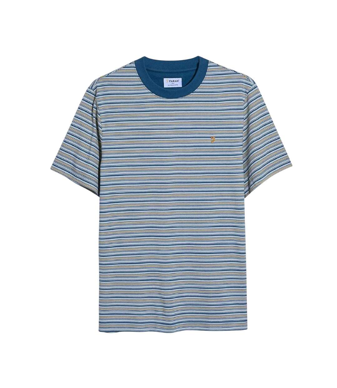 T-shirt Manches Courtes Motif Rayé Danny Homme Gris Farah-2