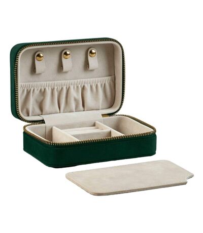 Velvet Travel Jewellery Box One Size Dark Emerald Bagbase