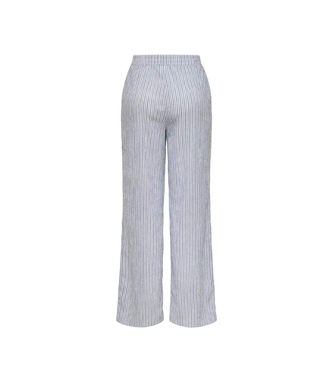 Pantalon blanc/bleu femme jdy ocean-2