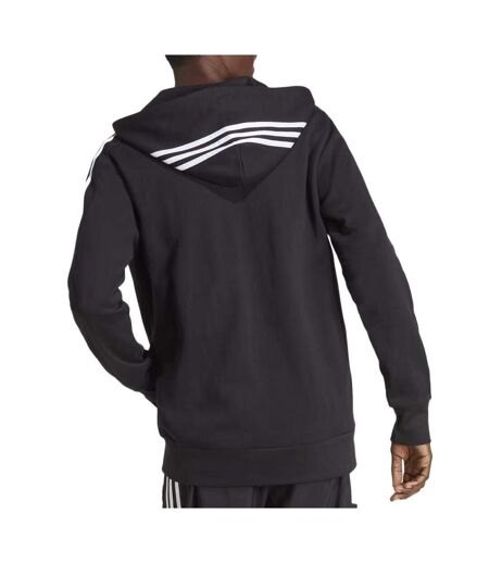 Sweat zippé noir homme adidas m 3s - l