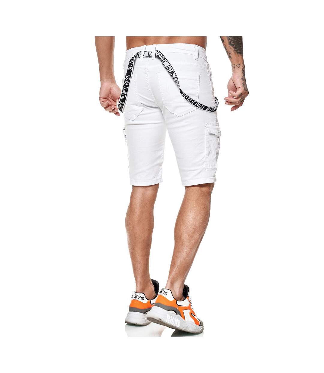 Bermuda fashion en jeans Bermuda 7558 blanc