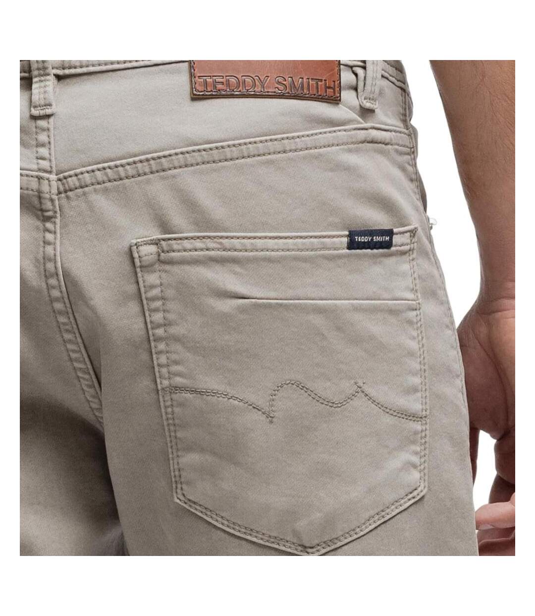 Jean ajusté kaki homme teddy smith rock-2