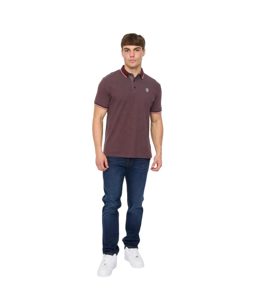 Polo Mettormoore Homme Pourpre Crosshatch-1