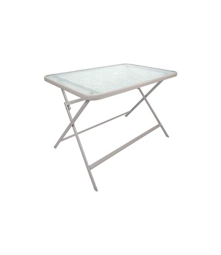 Table de Jardin en Verre Formentera 110cm Beige