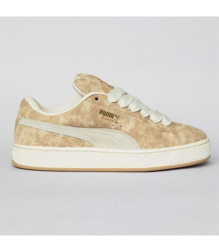 Womens/ladies Xl Leo Leopard Print Suede Trainers Off White Puma