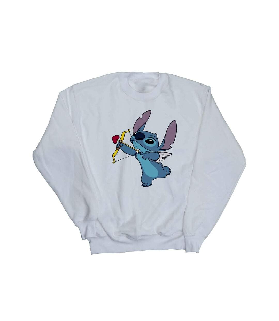 Disney - Sweat LILO AND STITCH STITCH CUPID VALENTINES - Femme (Blanc) - UTBI22494-1