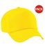 Lot de 2  casquettes de baseball adulte jaune Beechfield-1