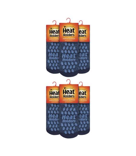 Heat Holders - 6 paires de chaussettes thermiques antidérapantes pour hommes