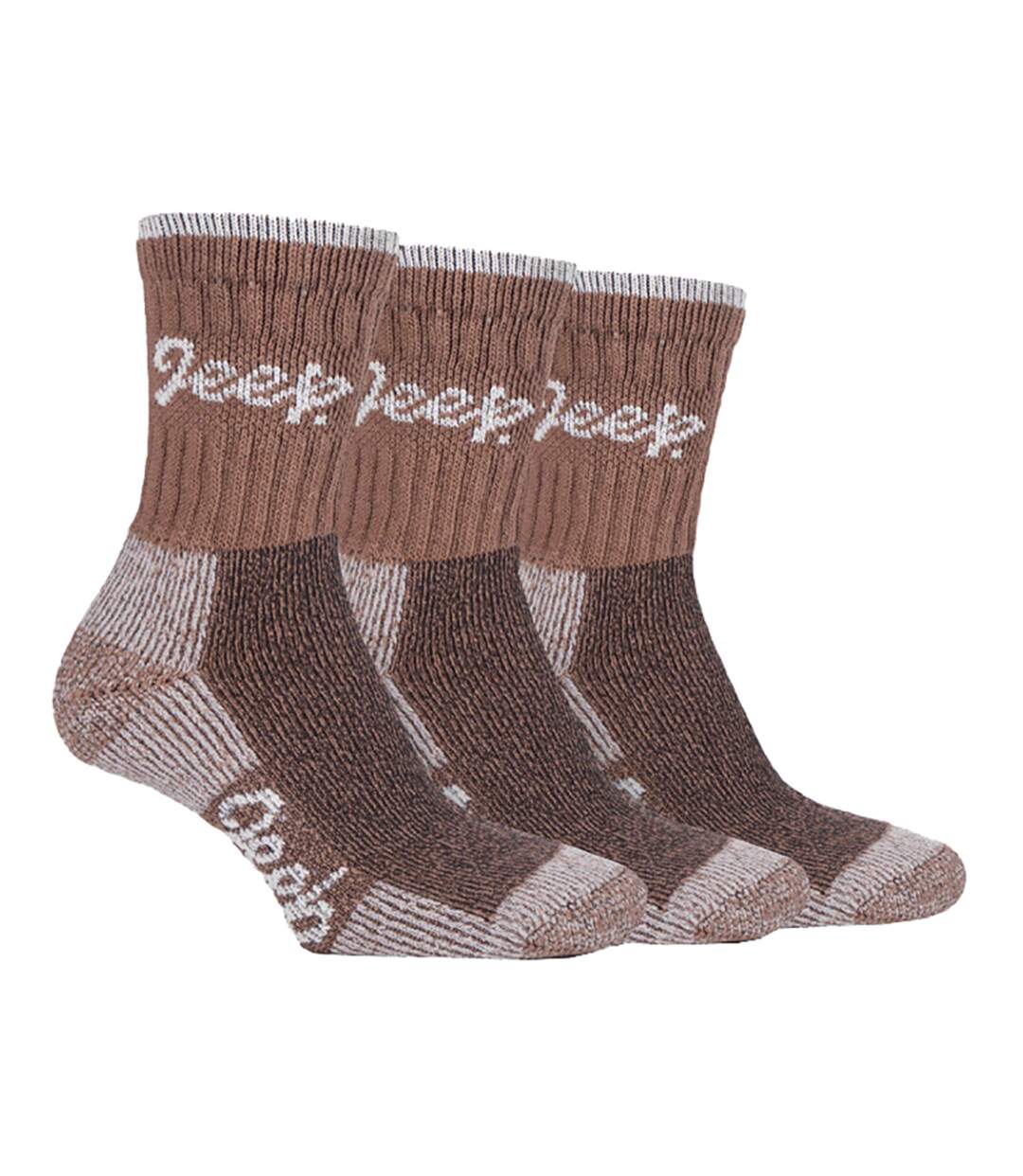 JEEP - 6 Paires Chaussettes Femme Coton Randonnée Respirantes Rembourrées-3