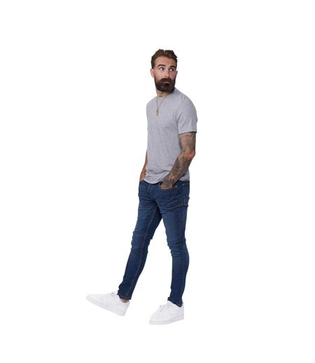 Mens Denim Skinny Jeans Dark Wash Firetrap
