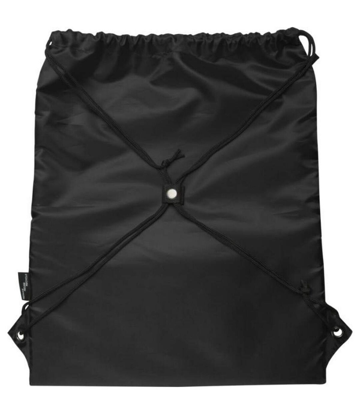 Bullet Adventure Recycled Insulated Drawstring Bag (Solid Black) (One Size)