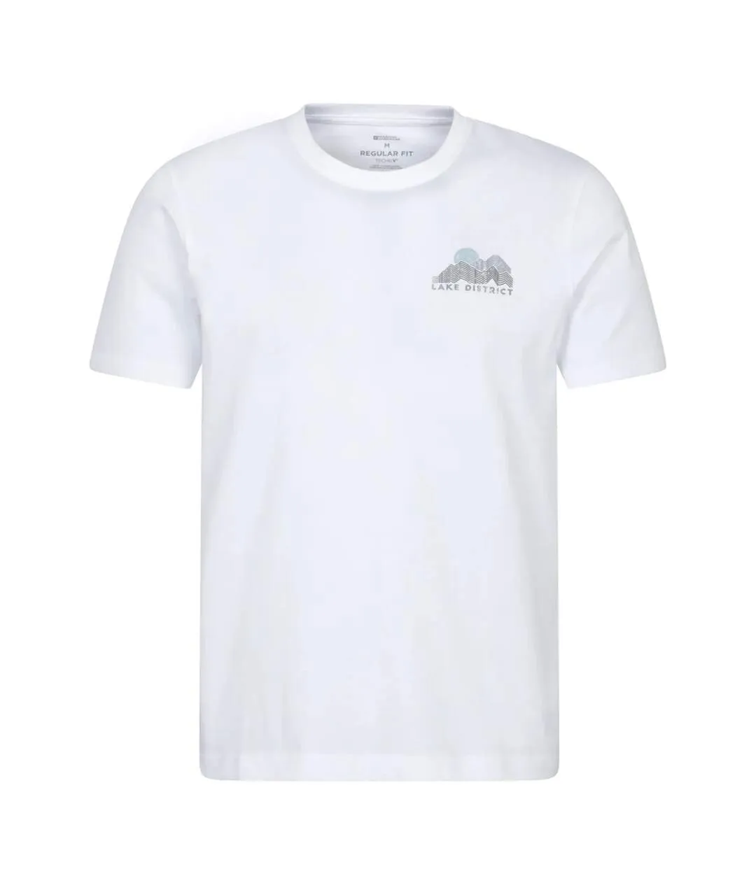 T-shirt Motif/style Imprimé Sur Poitrine Lake District Homme Blanc Cassé Mountain Warehouse-1