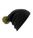 Adultes Bonnet Unisexe Snowstar Noir Jaune Beechfield-2