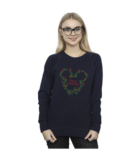 Disney Pantalon de survêtement Mickey Mouse Merry Christmas Holly Womens/Ladies (Bleu marine) - UTBI28871