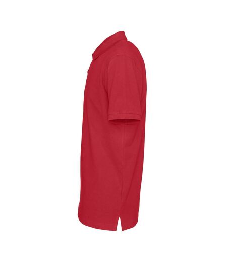 Clique Mens Pique Polo Shirt (Red)