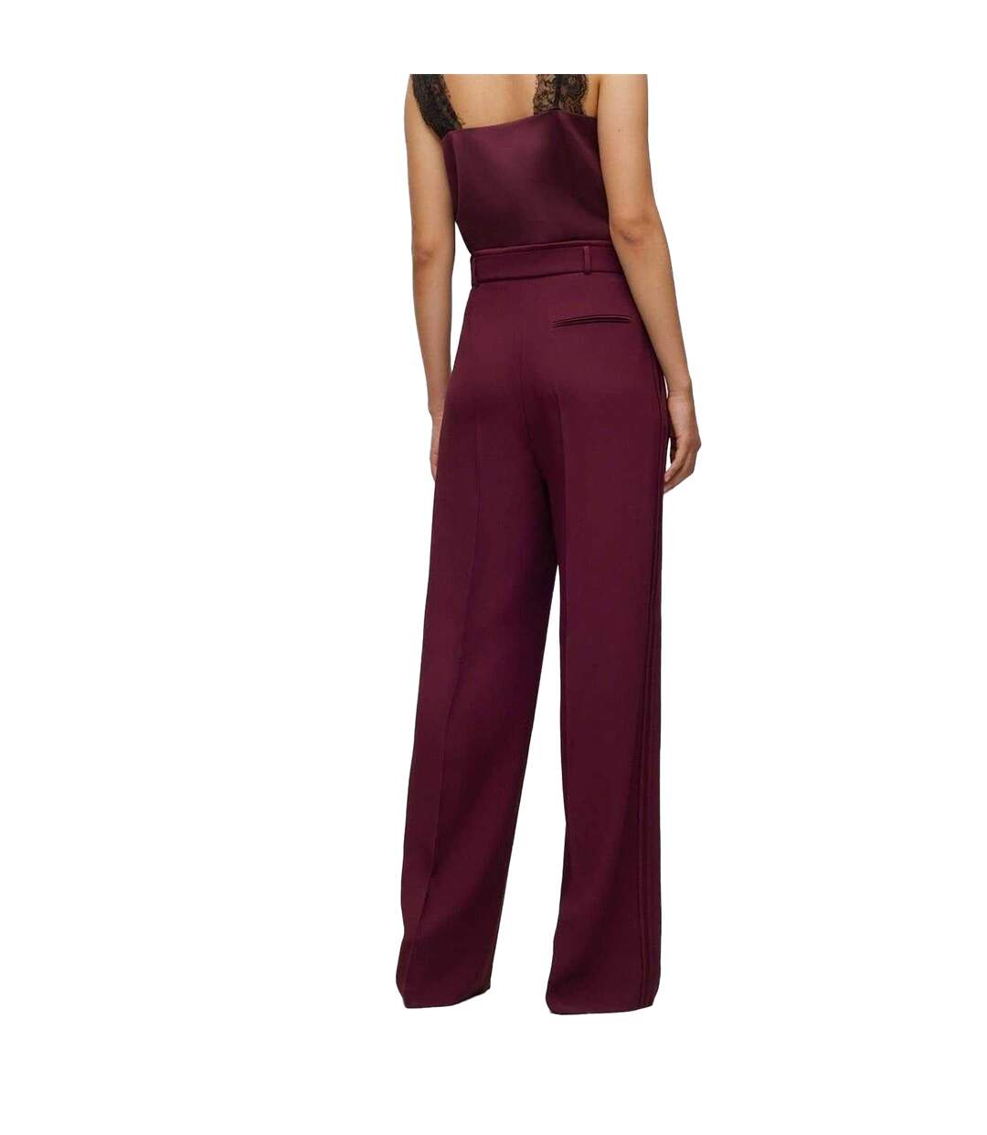 Pantalon Motif/style Uni Femme Rouge Boss-3