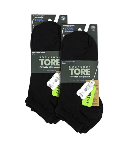 6 Pack Mens Plain Sports Trainer Socks - Comfortable Everyday Ankle Socks