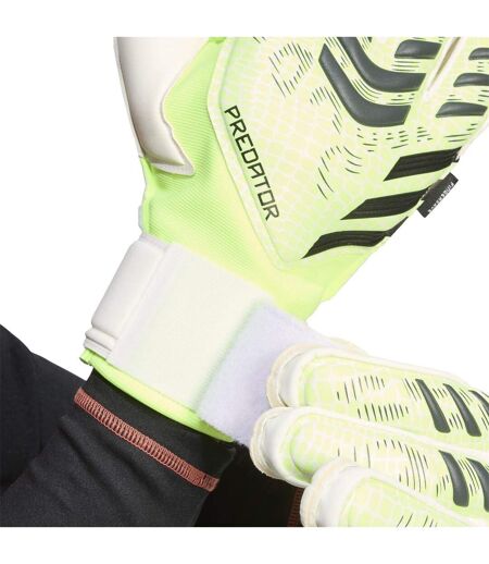 Unisex Adult Predator Match Fingersave Goalkeeper Gloves Lemon Black Adidas