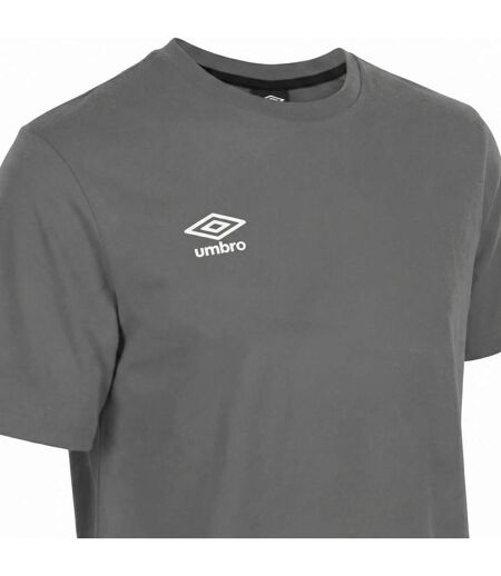 Tee shirt homme col rond chiné en coton 160GSM et logo imprimé 618292 Umbro