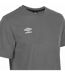 Tee shirt homme col rond chiné en coton 160GSM et logo imprimé 618292 Umbro-2