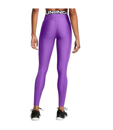 Womens/ladies Heatgear Moisture Wicking Leggings Purple Under Armour