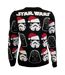 Star Wars Unisex Adult Vader And Trooper Face Knitted Christmas Sweatshirt (Black/White/Red) - UTHE673